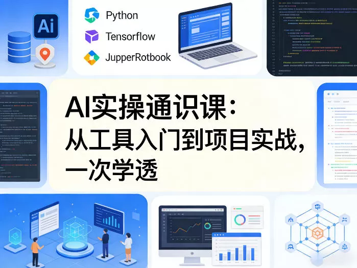 AI实操通识课，从工具入门到项目实战，一次学透网创资源-中创网-冒泡网-福缘网长青创习社