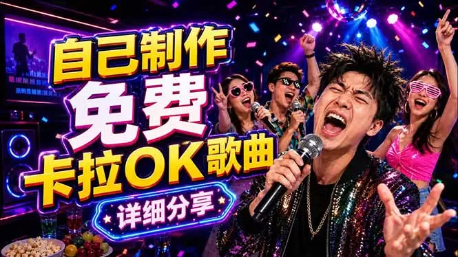 免费卡拉OK歌曲制作全攻略:音轨分离字幕制作,零基础快速做出专业K歌视频网创资源-中创网-冒泡网-福缘网长青创习社