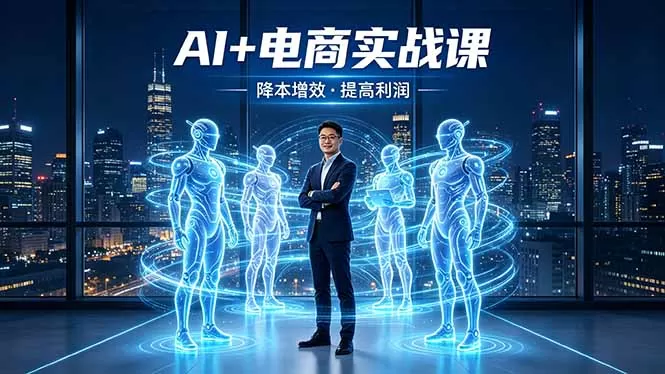 AI+电商实战课,1人+N个AI 智能体,把SOP变AI员工,实现降本增效提高利润网创资源-中创网-冒泡网-福缘网长青创习社