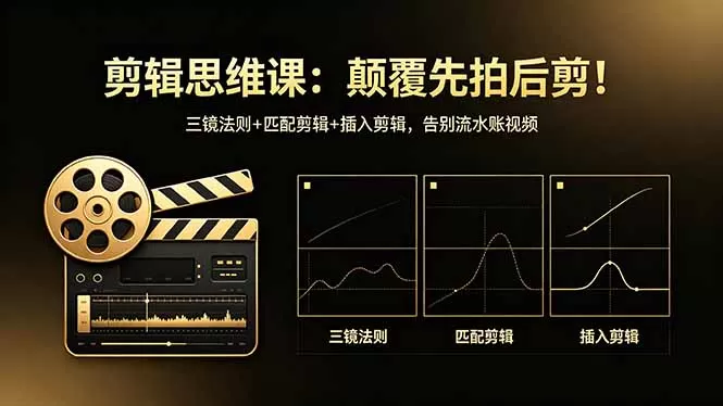 剪辑思维课:颠覆先拍后剪!三镜法则+匹配剪辑+插入剪辑,告别流水账视频网创资源-中创网-冒泡网-福缘网长青创习社