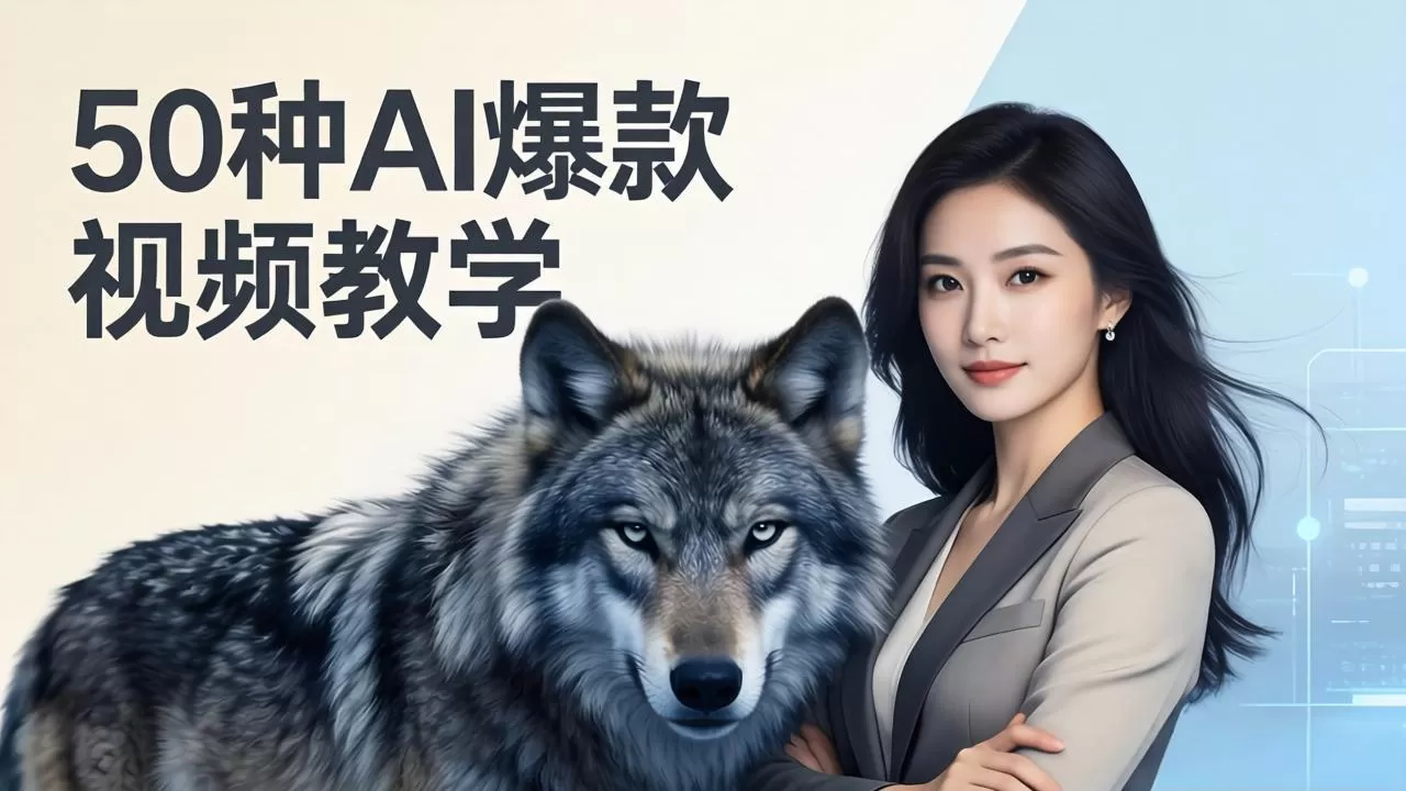 50种AI爆款视频教学：影视级古诗词+治愈萌宠+山海经蛟龙，高阶宝典商业落地网创资源-中创网-冒泡网-福缘网长青创习社