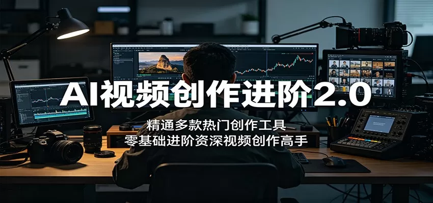 AI视频创作进阶2.0:精通多款热门创作工具,零基础进阶资深视频创作高手网创资源-中创网-冒泡网-福缘网长青创习社