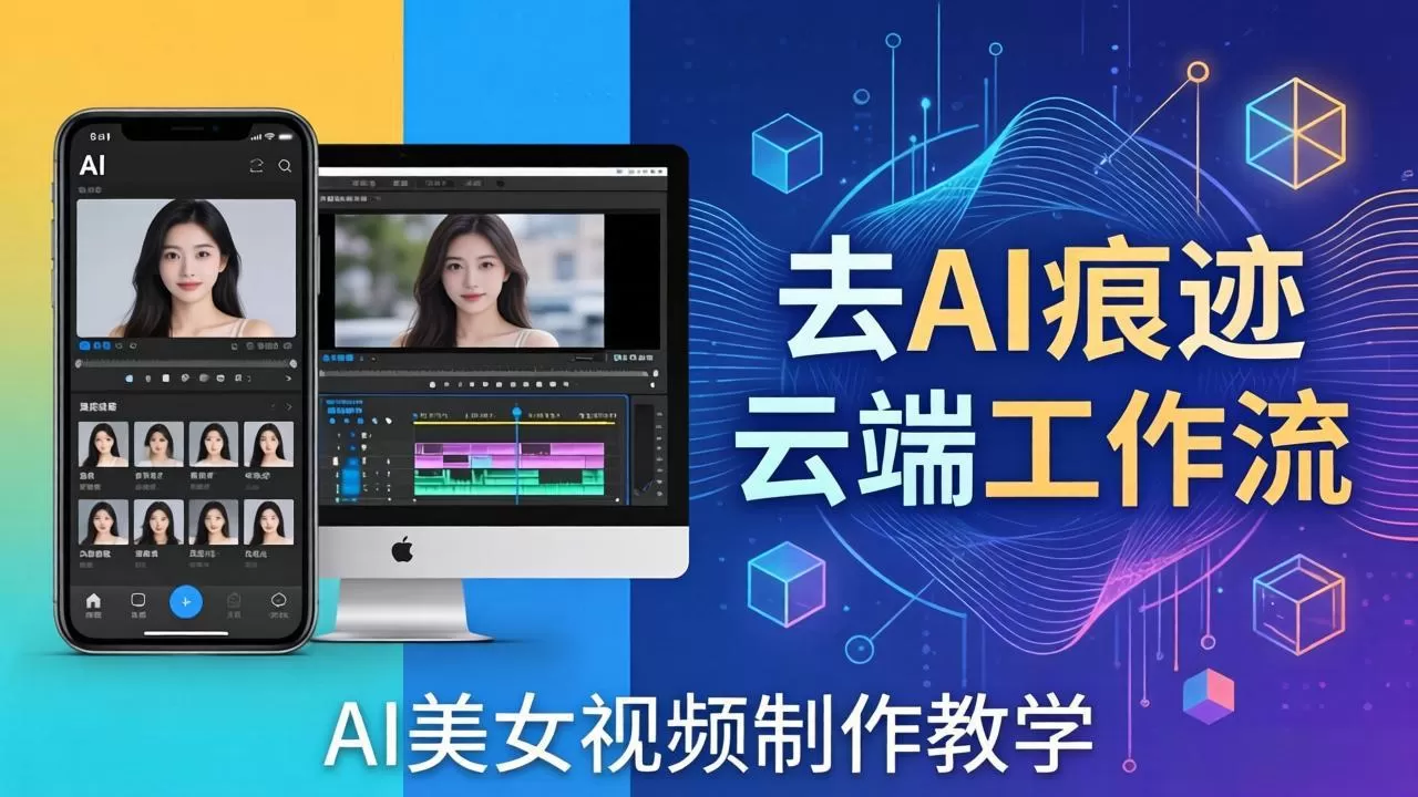 AI美女视频制作教学：去AI痕迹，云端工作流出图，手机电脑均可，不需要配置网创资源-中创网-冒泡网-福缘网长青创习社