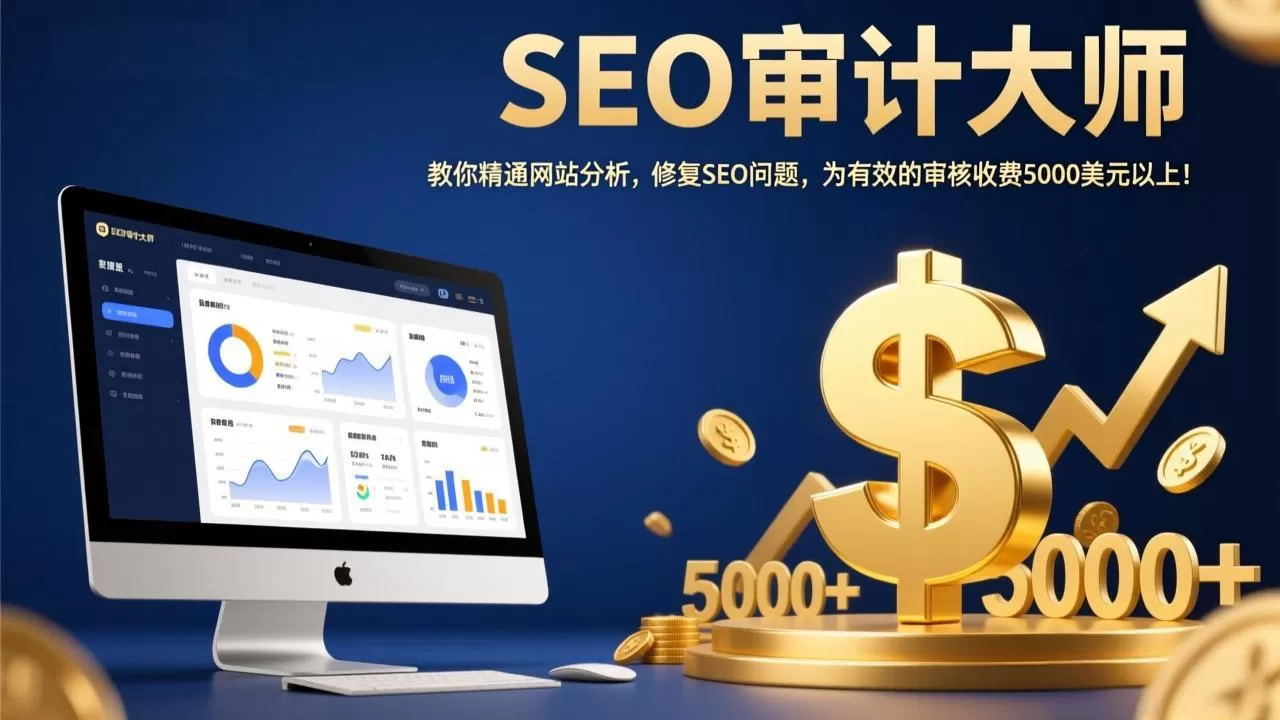 SEO审计大师：教你精通网站分析，修复SEO问题，为有效的审核收费5000美元以上！网创资源-中创网-冒泡网-福缘网长青创习社