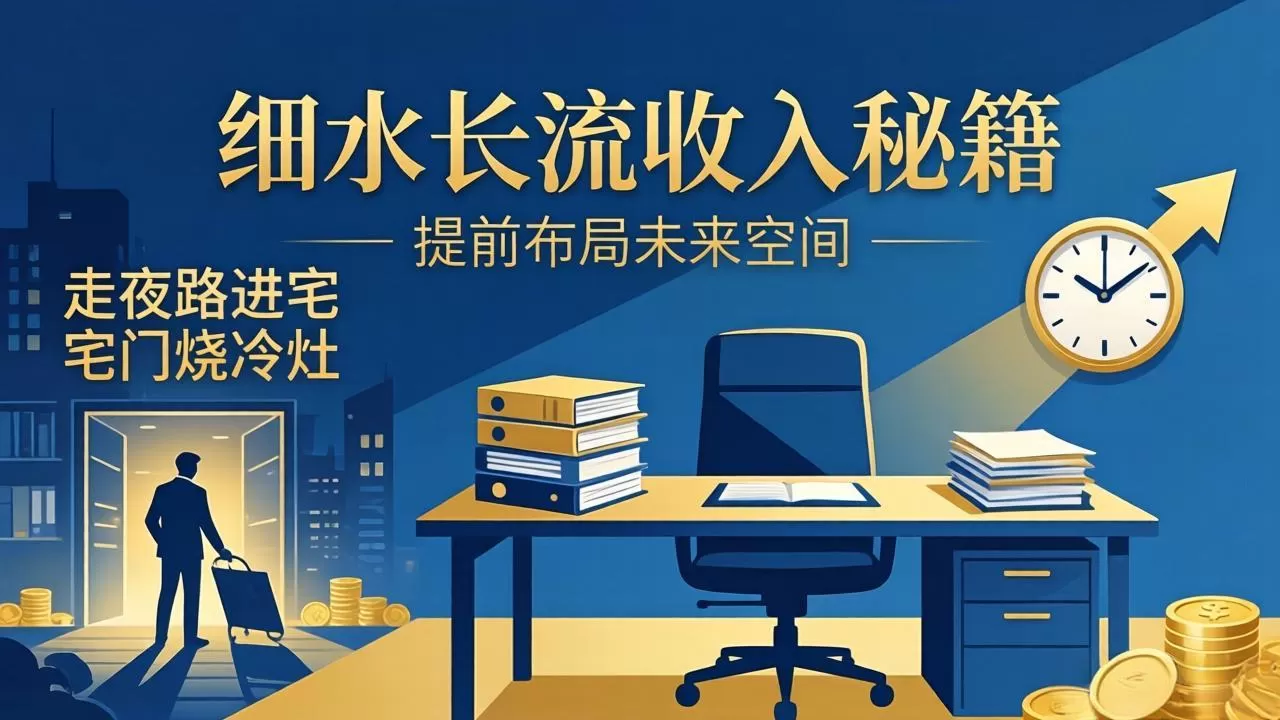某付费文章：细水长流收入秘籍：走夜路进宅门烧冷灶，提前布局未来空间网创资源-中创网-冒泡网-福缘网长青创习社