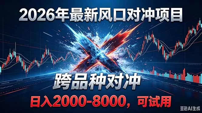 2026创业新风口!最新对冲!跨品种对冲!日收益2000-6000+网创资源-中创网-冒泡网-福缘网长青创习社