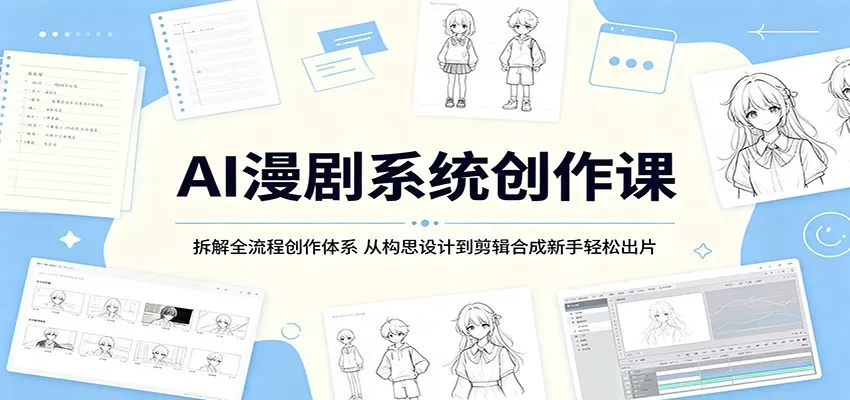 AI漫剧系统创作课:拆解全流程创作体系,从构思设计到剪辑合成新手轻松出片网创资源-中创网-冒泡网-福缘网长青创习社