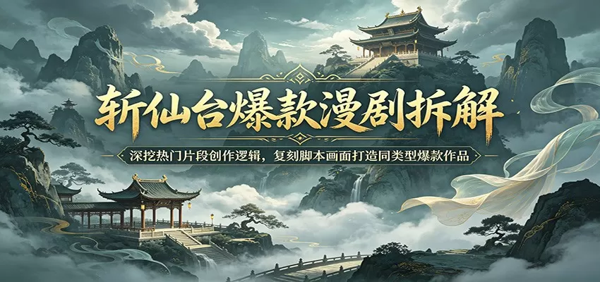 斩仙台爆款漫剧拆解:深挖热门片段创作逻辑,复刻脚本画面打造同类型爆款作品网创资源-中创网-冒泡网-福缘网长青创习社
