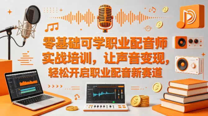 零基础可学职业配音师实战培训，让声音变现，轻松开启职业配音新赛道网创资源-中创网-冒泡网-福缘网长青创习社