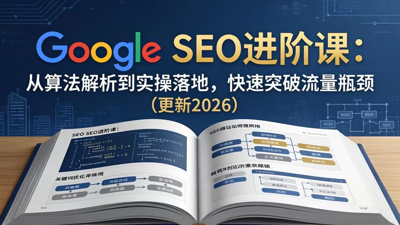 Google SEO进阶课：从算法解析到实操落地，快速突破流量瓶颈(更新2026网创资源-中创网-冒泡网-福缘网长青创习社