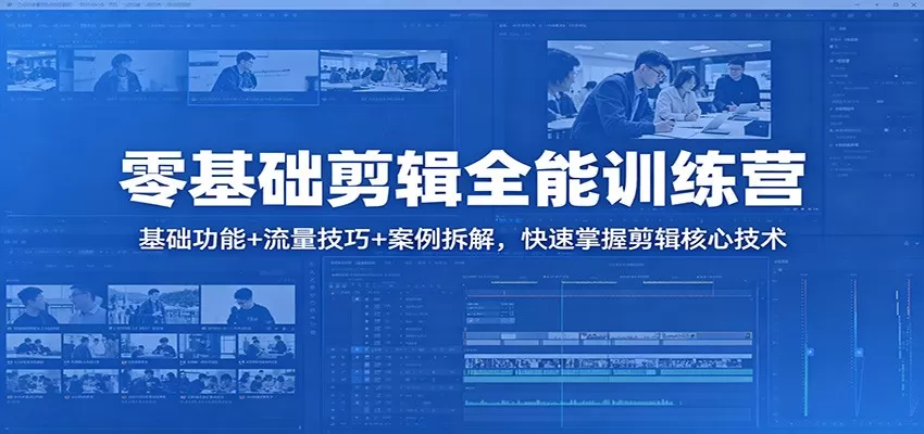 零基础剪辑全能训练营：基础功能+流量技巧+案例拆解，快速掌握剪辑核心技术网创资源-中创网-冒泡网-福缘网长青创习社