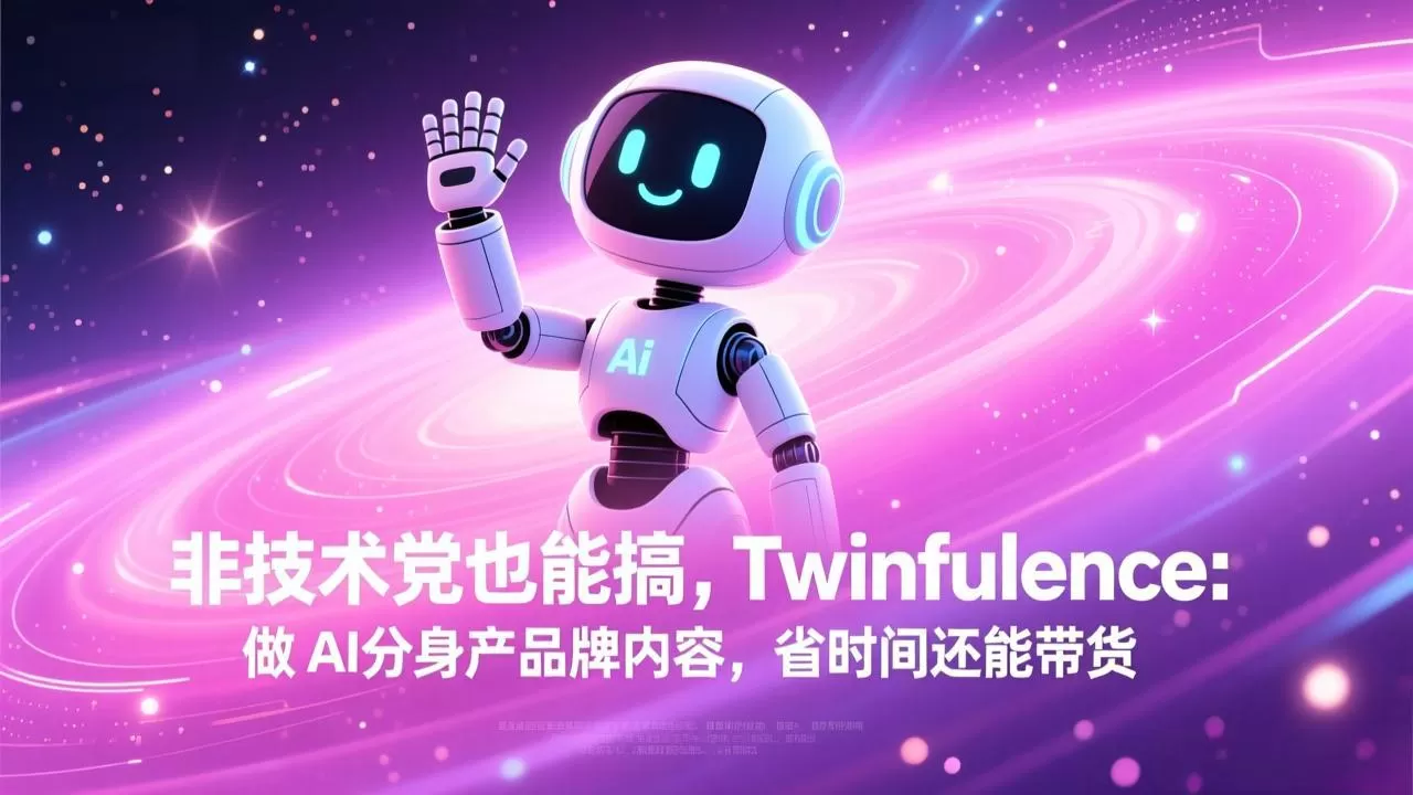 非技术党也能搞!Twinfluence:做 AI 分身产品牌内容,省时间还能带货网创资源-中创网-冒泡网-福缘网长青创习社