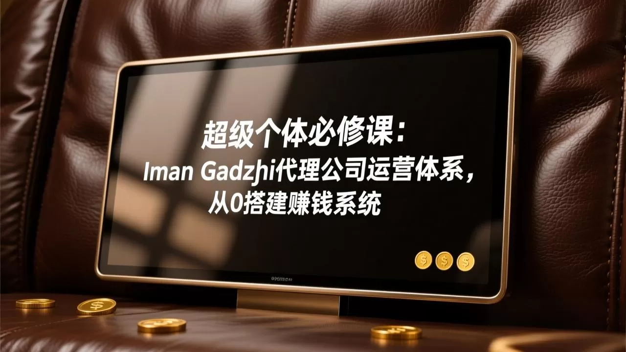 超级个体必修课：Iman Gadzhi代理公司运营体系，从0搭建赚钱系统网创资源-中创网-冒泡网-福缘网长青创习社