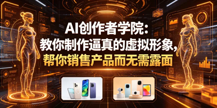 AI创作者学院：教你制作逼真的虚拟形象，帮你销售产品而无需露面【原创双语字幕】网创资源-中创网-冒泡网-福缘网长青创习社