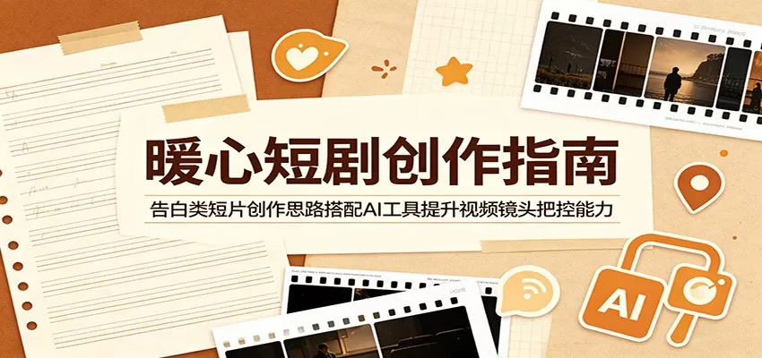暖心短剧创作指南:告白类短片创作思路搭配AI工具提升视频镜头把控能力网创资源-中创网-冒泡网-福缘网长青创习社