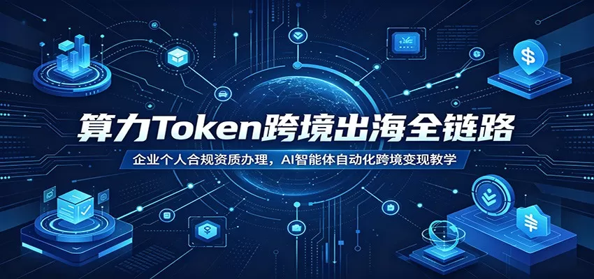 算力Token跨境出海全链路：企业个人合规资质办理，AI智能体自动化跨境变现教学网创资源-中创网-冒泡网-福缘网长青创习社