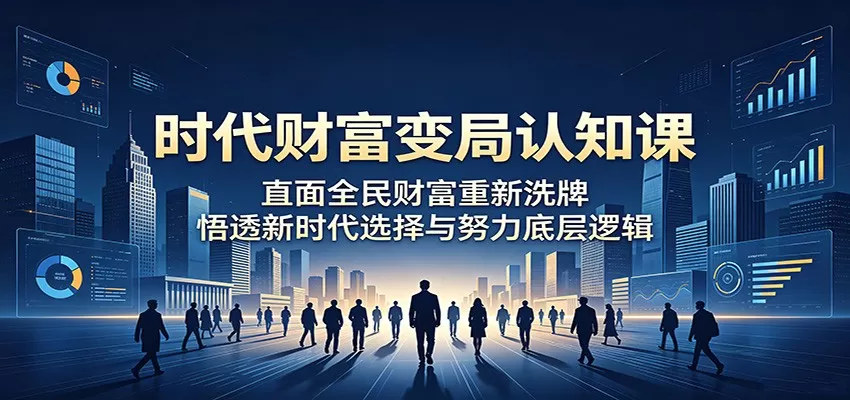 时代财富变局认知课：直面全民财富重新洗牌，悟透新时代选择与努力底层逻辑网创资源-中创网-冒泡网-福缘网长青创习社