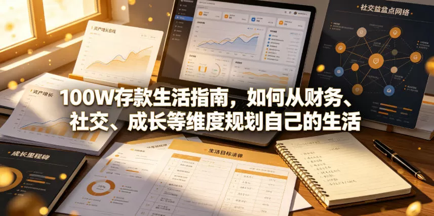 付费文章：100W存款生活指南，如何从财务、社交、成长等维度规划自己的生活网创资源-中创网-冒泡网-福缘网长青创习社