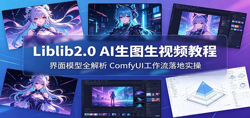 Liblib2.0 AI生图生视频教程:界面模型全解析,ComfyUI工作流落地实操网创资源-中创网-冒泡网-福缘网长青创习社