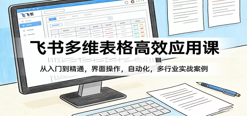 飞书多维表格高效应用课：从入门到精通，界面操作，自动化，多行业实战案例网创资源-中创网-冒泡网-福缘网长青创习社