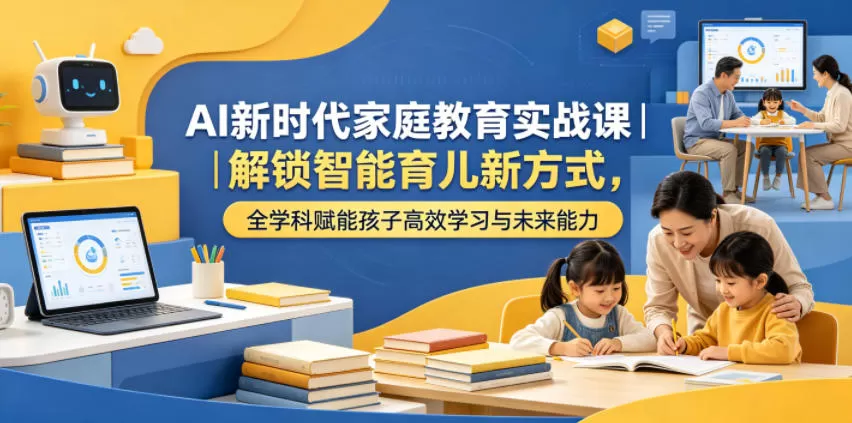 AI新时代家庭教育实战课|解锁智能育儿新方式,全学科赋能孩子高效学习与未来能力