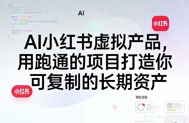 AI小红书虚拟产品，用跑通的项目打造你可复制的长期资产网创资源-中创网-冒泡网-福缘网长青创习社
