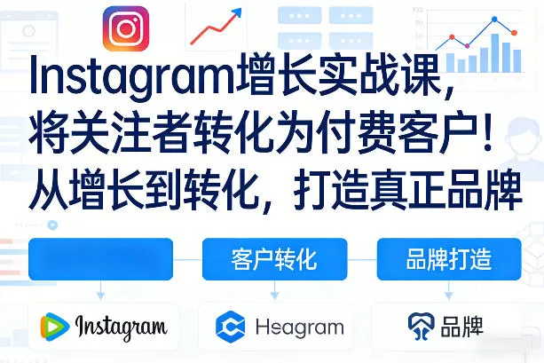 Instagram增长实战课，将关注者转化为付费客户！从增长到转化，打造真正品牌(双语字幕)网创资源-中创网-冒泡网-福缘网长青创习社