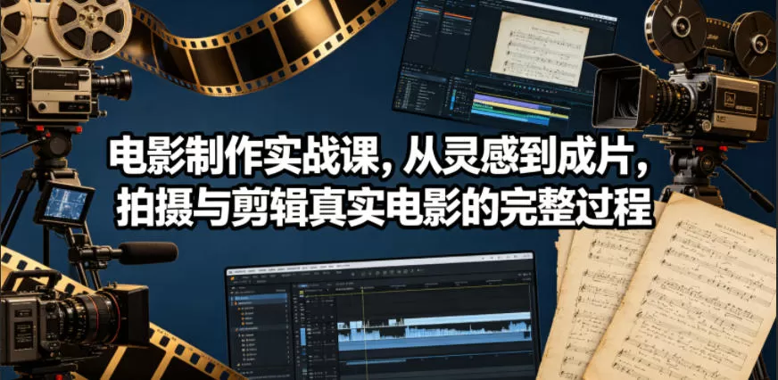 电影制作实战课,从灵感到成片,拍摄与剪辑真实电影的完整过程【原创双语字幕】网创资源-中创网-冒泡网-福缘网长青创习社