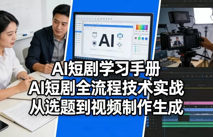 AI短剧学习手册，AI短剧全流程技术实战，从选题到视频制作生成网创资源-中创网-冒泡网-福缘网长青创习社