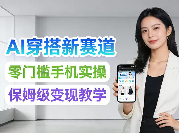 2026年AI穿搭新赛道,零门槛手机实操,保姆级变现教学网创资源-中创网-冒泡网-福缘网长青创习社