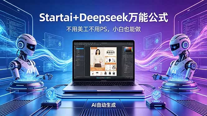 AI自动做电商详情页:Startai+Deepseek万能公式,不用美工不用PS,小白也能做网创资源-中创网-冒泡网-福缘网长青创习社