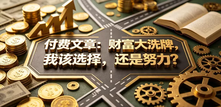付费文章:财富大洗牌,我该选择,还是努力?