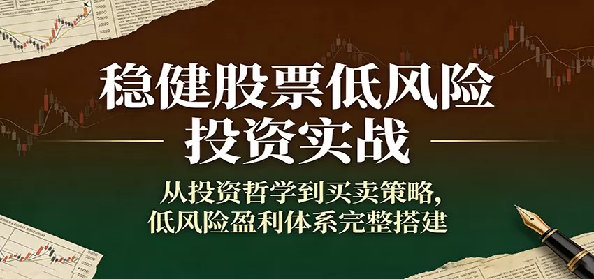 稳健股票低风险投资实战：从投资哲学到买卖策略，低风险盈利体系完整搭建网创资源-中创网-冒泡网-福缘网长青创习社