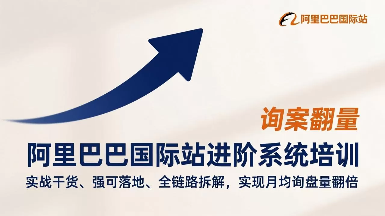 阿里巴巴国际站进阶系统培训，实战干货、强可落地、全链路拆解，实现月均询盘量翻倍网创资源-中创网-冒泡网-福缘网长青创习社