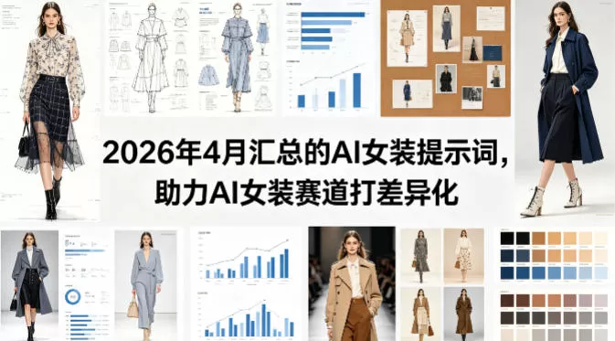 2026年4月汇总的AI女装提示词，助力AI女装赛道打差异化网创资源-中创网-冒泡网-福缘网长青创习社