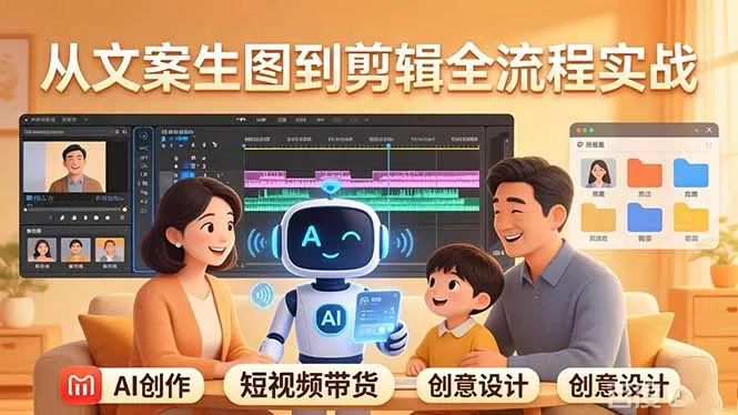 原创 AI 剧情短视频带货:AI+家庭剧情+带货广告,从文案生图到剪辑全流程实战网创资源-中创网-冒泡网-福缘网长青创习社