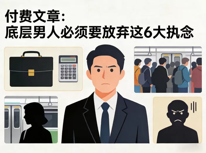 付费文章：底层男人必须要放弃这6大执念网创资源-中创网-冒泡网-福缘网长青创习社