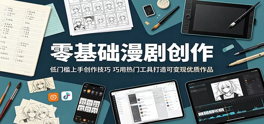 零基础漫剧创作：低门槛上手创作技巧，巧用热门工具打造可变现优质作品网创资源-中创网-冒泡网-福缘网长青创习社