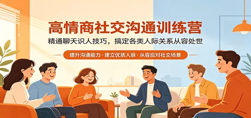 高情商社交沟通训练营：精通聊天识人技巧，搞定各类人际关系从容处世网创资源-中创网-冒泡网-福缘网长青创习社