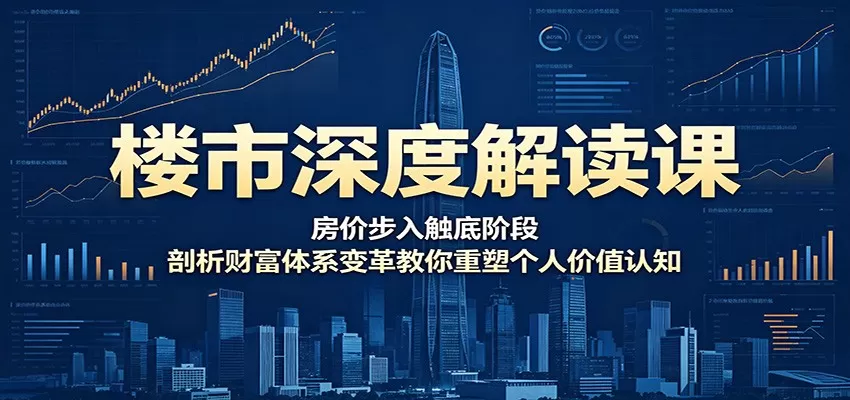 楼市深度解读课:房价步入触底阶段,剖析财富体系变革教你重塑个人价值认知网创资源-中创网-冒泡网-福缘网长青创习社
