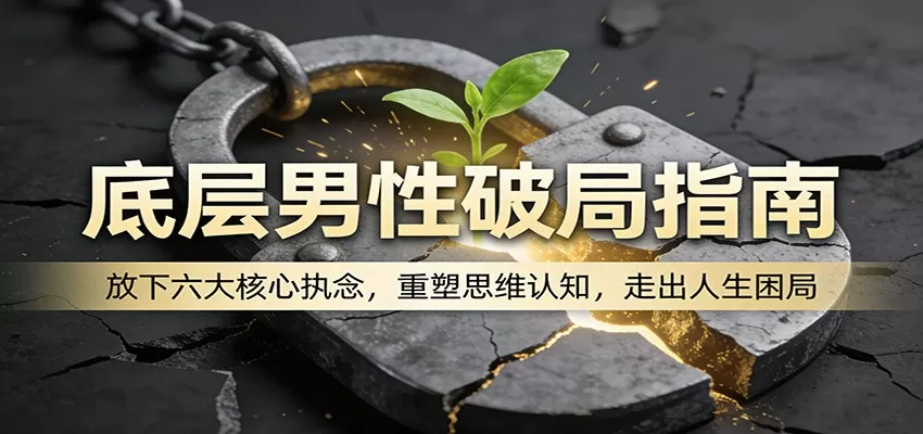 底层男性破局指南：放下六大核心执念，重塑思维认知，走出人生困局网创资源-中创网-冒泡网-福缘网长青创习社