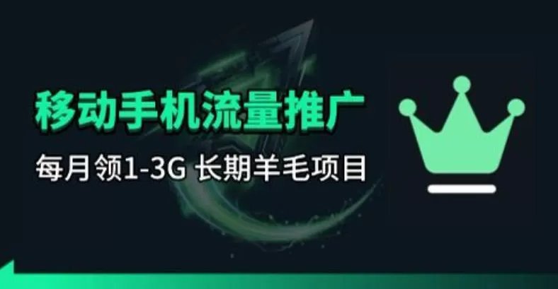 手机流量领取推广_每月一轮，刚需类的长期项目