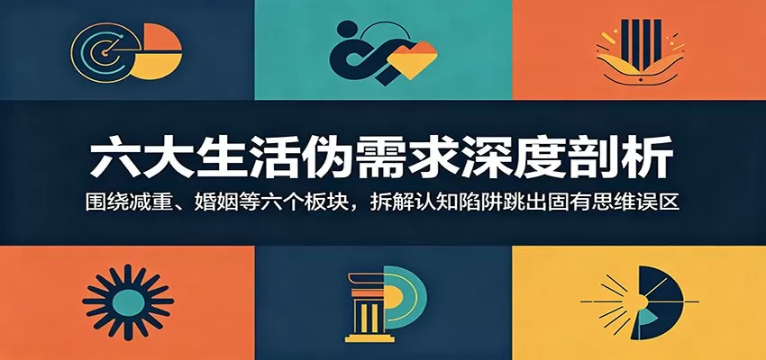 六大生活伪需求深度剖析：围绕减重、婚姻等六个板块，拆解认知陷阱跳出固有思维误区网创资源-中创网-冒泡网-福缘网长青创习社