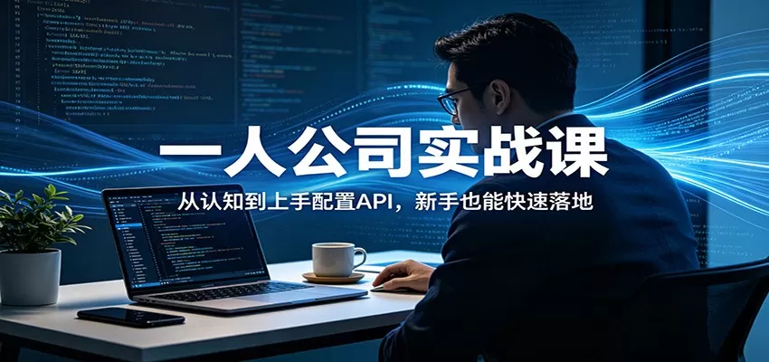 一人公司实战课：从认知到上手配置API，新手也能快速落地网创资源-中创网-冒泡网-福缘网长青创习社