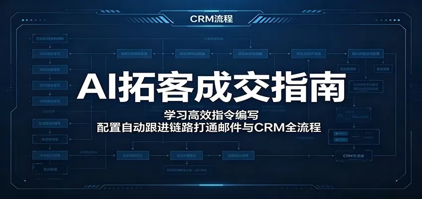 AI拓客成交指南：学习高效指令编写，配置自动跟进链路打通邮件与CRM全流程网创资源-中创网-冒泡网-福缘网长青创习社