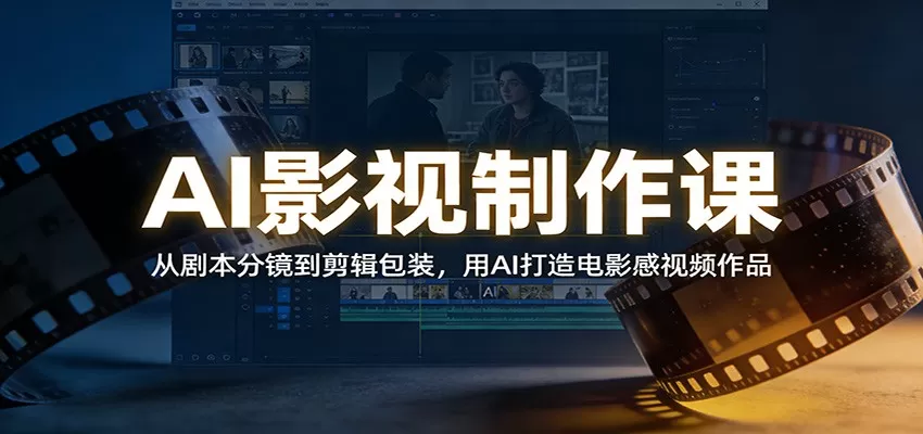 AI影视制作课：从剧本分镜到剪辑包装，用AI打造电影感视频作品网创资源-中创网-冒泡网-福缘网长青创习社