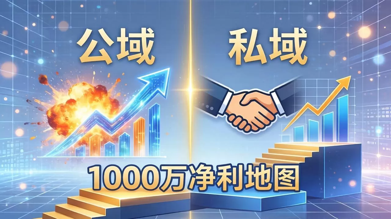 公域玩命出爆款，私域悄悄做成交：这套AI内训课，2026给你打通1000万净利的地图网创资源-中创网-冒泡网-福缘网长青创习社