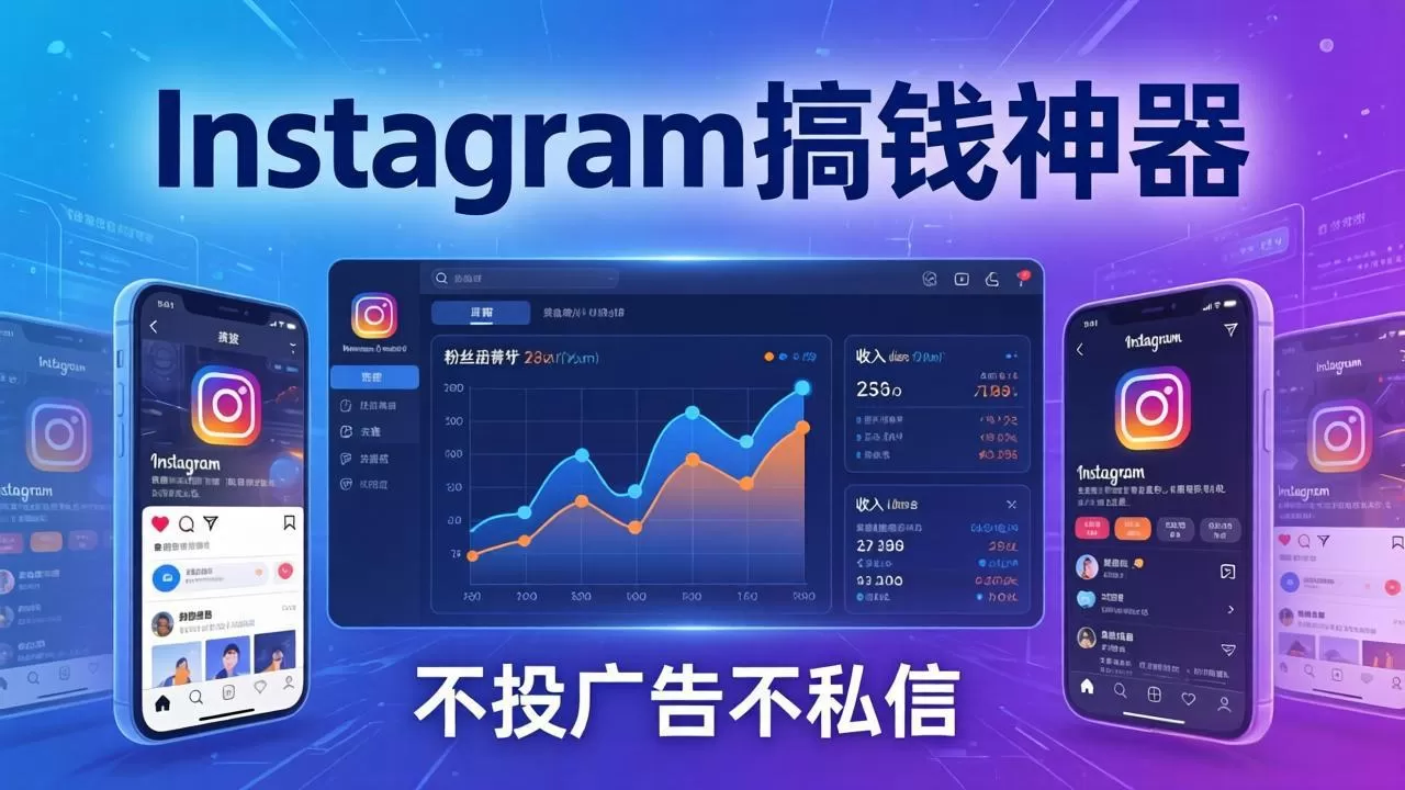 Instagram搞钱神器：月涨6万粉+月入5万刀，不投广告不私信，靠算法+低价产品网创资源-中创网-冒泡网-福缘网长青创习社
