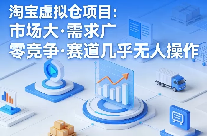 淘宝虚拟仓项目，市场大，需求广，零竞争，赛道几乎没人操作网创资源-中创网-冒泡网-福缘网长青创习社