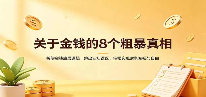 关于金钱的8个粗暴真相：拆解金钱底层逻辑，跳出认知误区，轻松实现财务充裕与自由网创资源-中创网-冒泡网-福缘网长青创习社